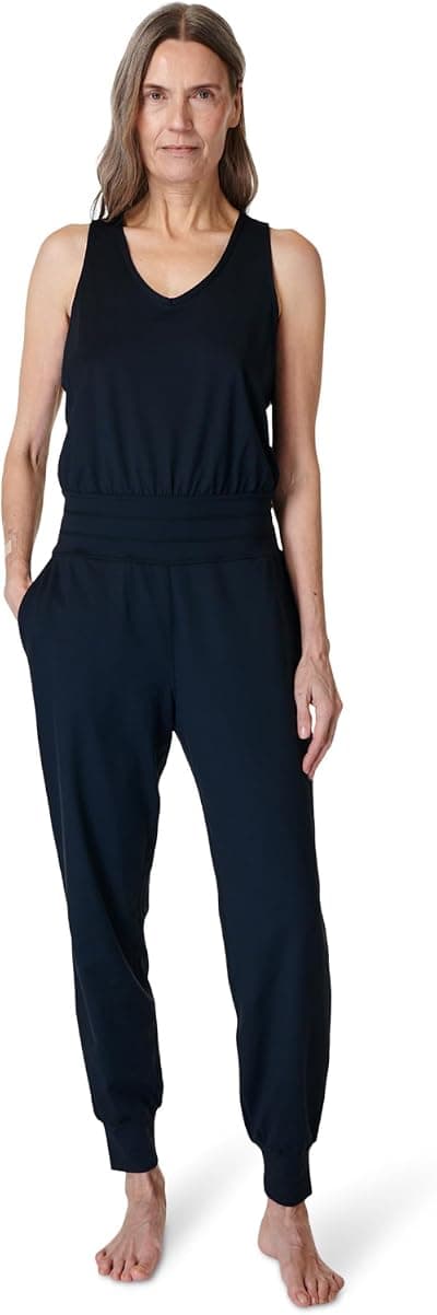 Sweaty Betty Gaia Yoga Jumpsuit, Black, X-Large
