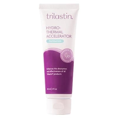 TriLASTIN Hydro-Thermal Accelerator – Warming Skin Prep Serum with Niacinamide & Vitamins C, A & E – Lightweight Absorption Booster for Body Creams, Oils & Lotions – Fast-Absorbing Formula – 3 oz Hydrothermal Prep Cream