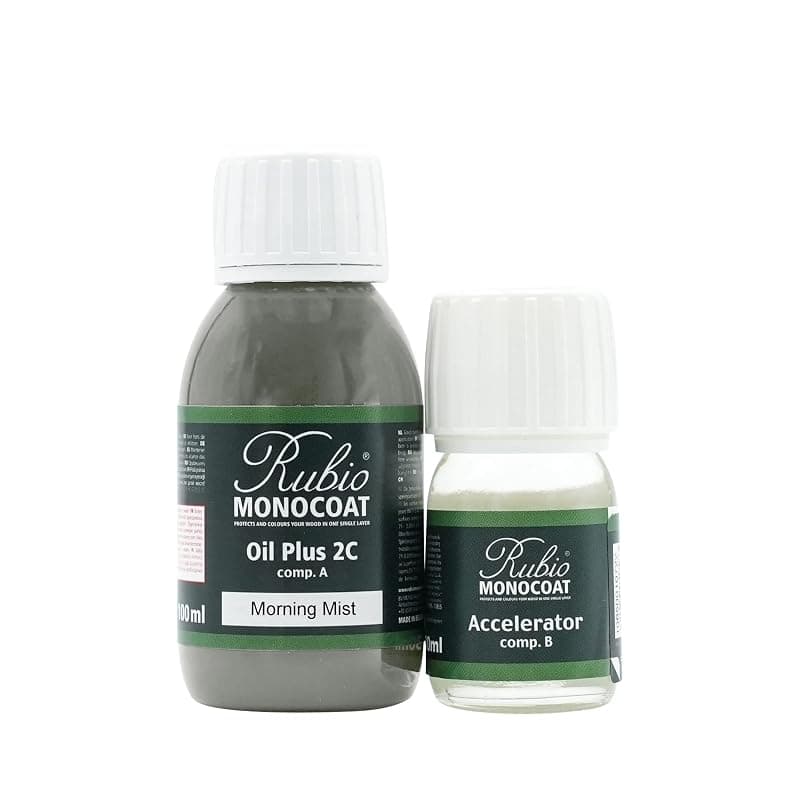 Rubio Monocoat Oil Plus 2C, 65 ft², Wood Stain, Morning Mist, 130 mL Morning Mist 130 ml