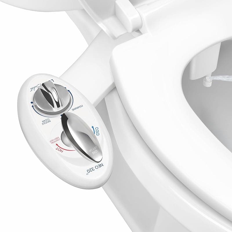 LUXE Bidet NEO 320 - Warm Water Bidet Attachment for Toilet Seat, White