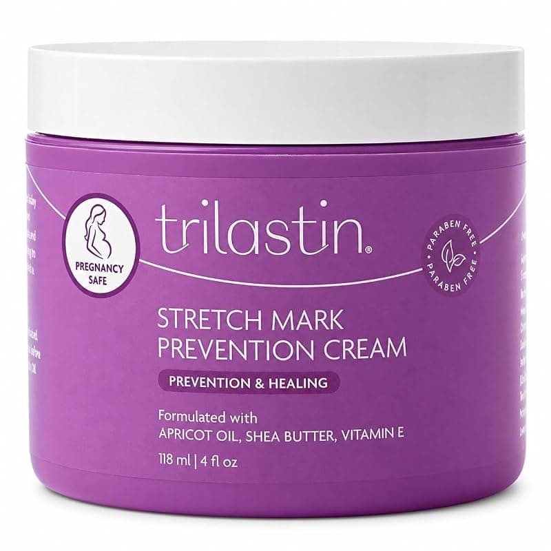TriLASTIN Maternity Stretch Mark Prevention Cream, 4 oz Jar