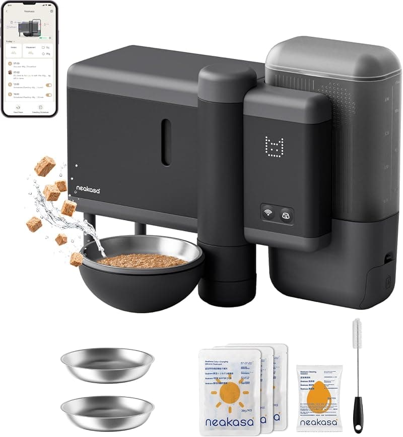 Neakasa Riko Automatic Wet Food Cat Feeder for Freeze-Dried Cat Food — Grey